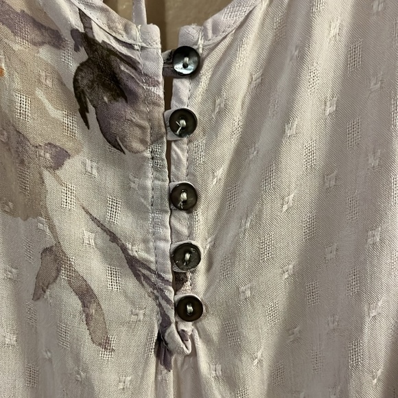 NWT Urban Outfitters Lavender Floral Ruffle Sleeve Tie Back Sheer Romper S - Picture 4 of 16